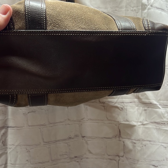 Coach Brown Leather/Suede Bag Vintage - Picture 5 of 16